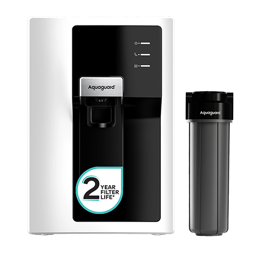 Aquaguard Enrich Astor 2X RO+UV Stainless Steel Alkaline Water Purifier | 2 Year Filter Life | With Mega Sediment Filter