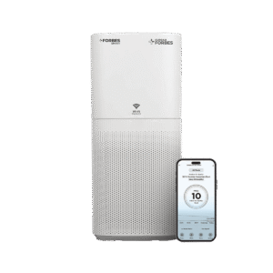 Eureka Forbes Smart 500 Surround 360° Air Purifier | True HEPA Grade 13 filter | Covers Large Area 670 Sq. Ft. | Sleep Mode | App Controlled