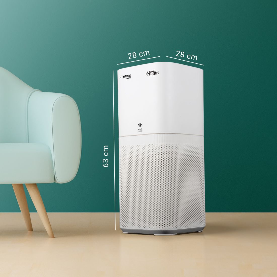 Eureka Forbes Smart 500 Surround 360° Air Purifier | True HEPA Grade 13 filter | Covers Large Area 670 Sq. Ft. | Sleep Mode | App Controlled - Image 3