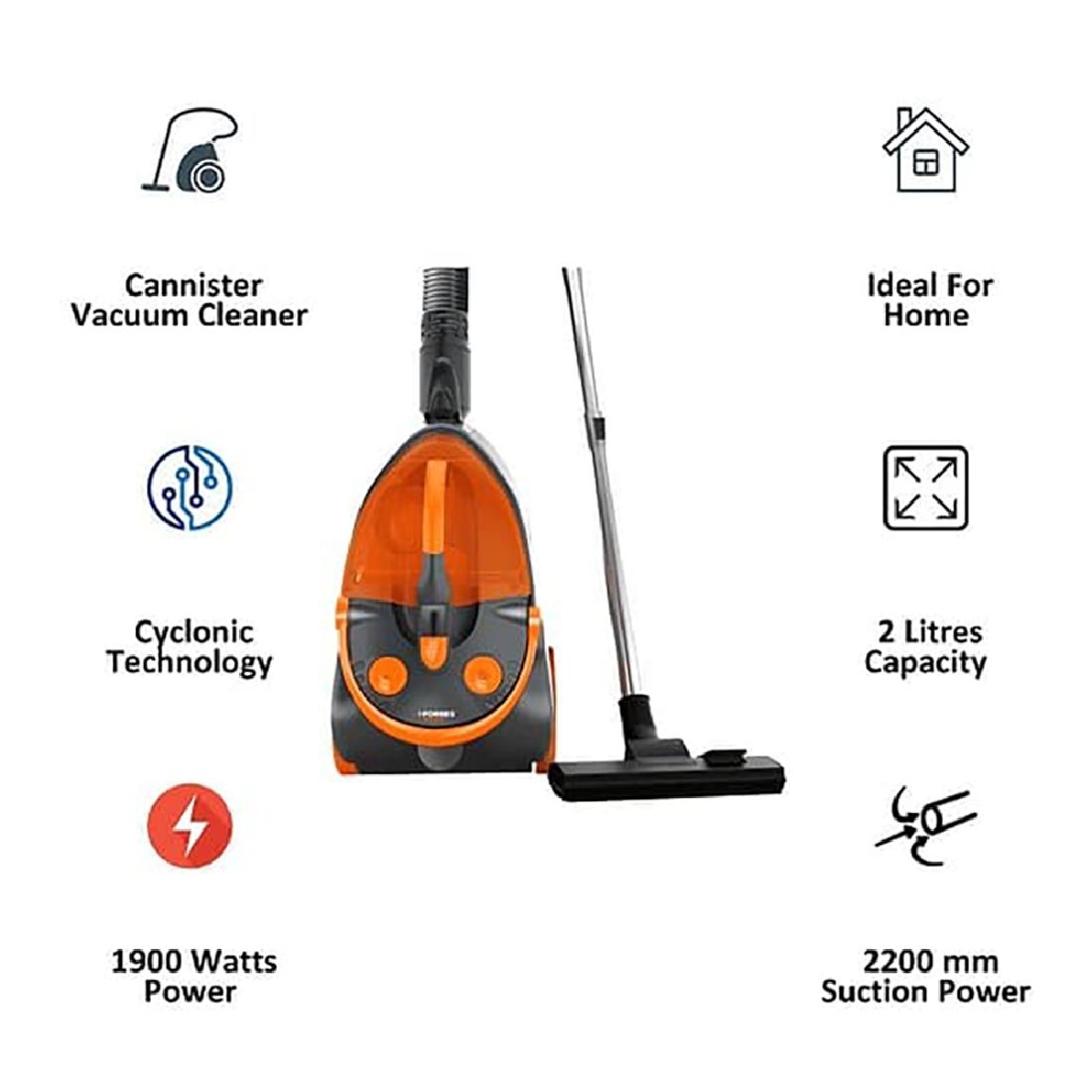 Eureka Forbes Maxxvac with Cyclonic Technology Canister Vacuum Cleaner - Image 5